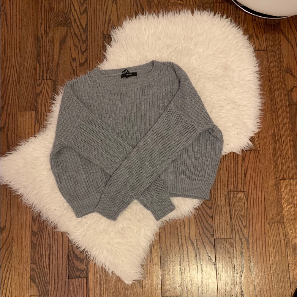 gray sweater